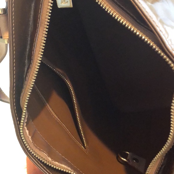 LV Vernis Patent Bronze Leather embossed logo tote bag with handles - Picture 11 of 14